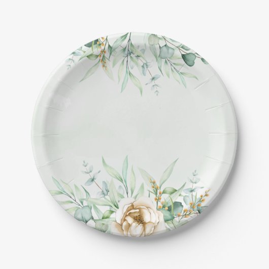 グリーンリーボーイベビーシャワー紙プレート ペーパープレート (正面)