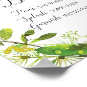 グリーンリーミモサバー標識 ポスター (角)