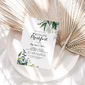 グリーンリーモダンカリフ結婚ァイズブレックファースト 招待状
