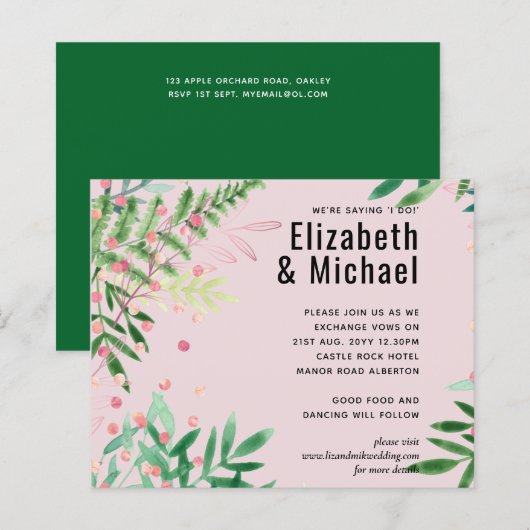 グリーンリーモダンピ結婚ンク (正面/裏面)