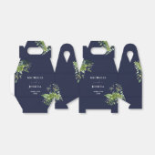 グリーンリーモダンフローラネイビ結婚ーブルズ フェイバーボックス (折り畳みなし)