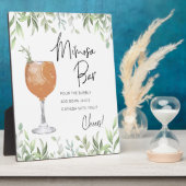 グリーンリーモダンミモサブライダルシャワーバー標識 フォトプラーク (側面)