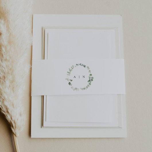 グリーンリーモノグラム招待状用帯 招待状ベリーバンド