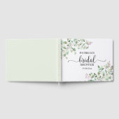 グリーンリーユーカリブライダルシャワーゲストブック ゲストブック (全面)