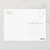 グリーンリーユーカリブライダルシャワーサンキューポスカ ポストカード (裏面)