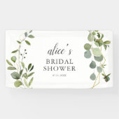 グリーンリーユーカリブライダルシャワーバナー 横断幕 (横)