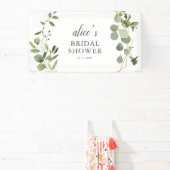 グリーンリーユーカリブライダルシャワーバナー 横断幕 (インサイチュ)