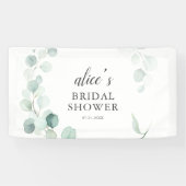 グリーンリーユーカリブライダルシャワーバナー 横断幕 (横)