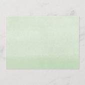 グリーンリーユーカリブライダルシャワーレシピカード エンクロージャーカード (裏面)