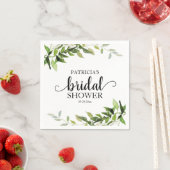 グリーンリーユーカリブライダルシャワー スタンダードカクテルナプキン (インサイチュ)