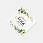グリーンリーユーカリブライダルシャワー スタンダードカクテルナプキン (角)