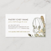 グリーンリーユーカリプタスシェフケータリングケーキメーカー 名刺 (裏面)