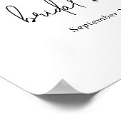 グリーンリーユーカリプタスボタニックブライダルシャワーウェルカム ポスター (角)