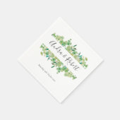 グリーンリーユーカリプトゥスガーランド結婚ズ スタンダードカクテルナプキン (角)
