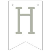 グリーンリーユーカリプトゥスガールズファースト誕生日 バンティングフラッグ (第2の旗)