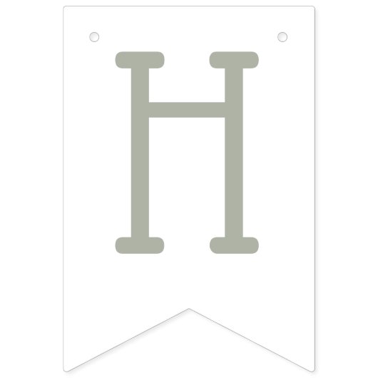 グリーンリーユーカリプトゥスガールズファースト誕生日 バンティングフラッグ (第2の旗)