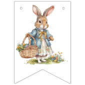 グリーンリーユーカリプトゥスガールズファースト誕生日 バンティングフラッグ (第1の旗)