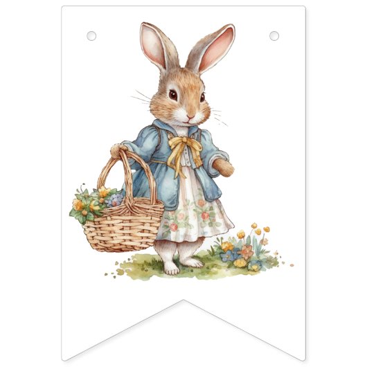 グリーンリーユーカリプトゥスガールズファースト誕生日 バンティングフラッグ (第1の旗)