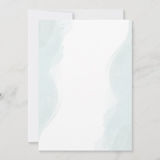 グリーンリーユーカリプトゥスサキュルグリーンブライダルシャワー 招待状 (裏面)