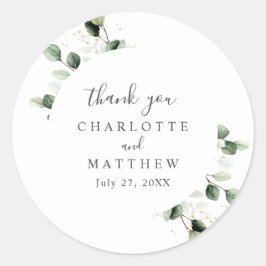 グリーンリーユーカリプトゥスサンキュー金ゴールド結婚ズ ラウンドシール