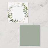 グリーンリーユーカリプトゥスシック ノートカード (正面/裏面)