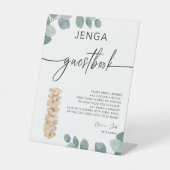 グリーンリーユーカリプトゥスジェンガゲストブックズサイン 台座サイン (正面)