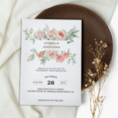 グリーンリーユーカリプトゥスセージグリーン秋結婚フローラ 招待状