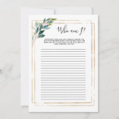 グリーンリーユーカリプトゥスフエムアイブライダルシャワーゲーム (正面)