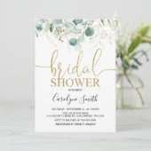 グリーンリーユーカリプトゥスブライダルシャワー招待 招待状 (スタンド正面)