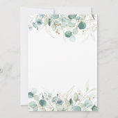 グリーンリーユーカリプトゥスブライダルシャワー招待 招待状 (裏面)