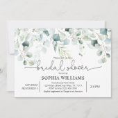 グリーンリーユーカリプトゥスブライダルシャワー招待 招待状 (正面)