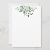 グリーンリーユーカリプトゥスホワイトローズ結婚式招待状 招待状 (裏面)