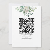 グリーンリーユーカリプトゥスホワイトローズ結婚式招待状 招待状 (裏面)