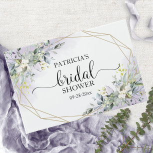 グリーンリーユーカリプトゥス幾何学ブライダルシャワーゲスト ゲストブック