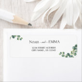 グリーンリーユーカリプトゥス結婚ブランチ差出人住所 ラベル (インサイチュ)