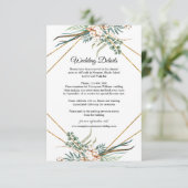 グリーンリーユーカリプトゥス綿グリッター結婚ズ詳細 エンクロージャーカード (スタンド正面)