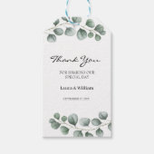 グリーンリーユーカリ結婚式の引き出物 ギフトタグ (正面)