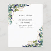 グリーンリーユーカリ結婚式プログラム詳細 (裏面)