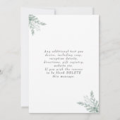 グリーンリーユーカリ結婚式招待状 招待状 (裏面)