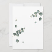 グリーンリーユーカリ結婚式招待状 招待状 (裏面)