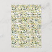 グリーンリーユーカリ金ゴールドグリッター結婚詳細 エンクロージャーカード (裏面)