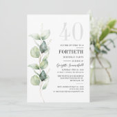グリーンリーユーカリ40th誕生日パーティー 招待状 (スタンド正面)