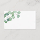 グリーンリーユーカリ – ベビーチケット用の本 エンクロージャーカード (裏面)