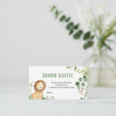 グリーンリーライオンベビーおむつラッフルカード エンクロージャーカード (スタンド正面)