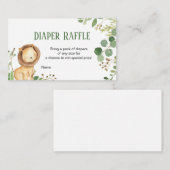 グリーンリーライオンベビーおむつラッフルカード エンクロージャーカード (正面/裏面)