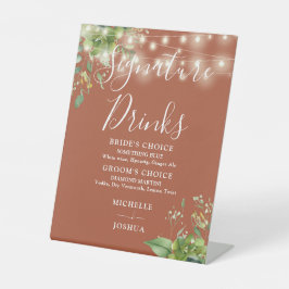 グリーンリーライトテラコッタシグネチャードリンク 台座サイン