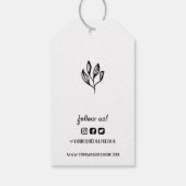 グリーンリーラインアートビジネス名ソーシャルメディア価格 ギフトタグ (裏面)