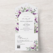 グリーンリーラベンダーオールインワン結婚式招待状 オールインワン招待状 (内側)