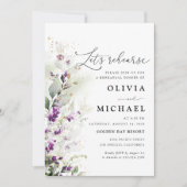 グリーンリーラベンダーリハーサルディナー招待状 招待状 (正面)