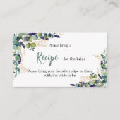 グリーンリーラベンダーレシピブライダルシャワー エンクロージャーカード (正面)